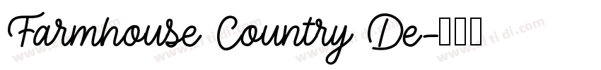 Farmhouse Country De字体转换